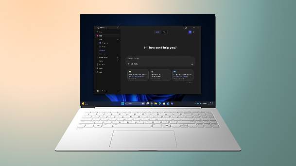 This image shows a screenshot of windows 11 home screen in dark mode with M365 Copilot feature 